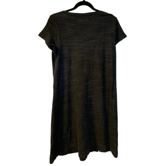 Pure Jill Cotton Shift Dress Size S Pockets Heather Dark Gray Minimalist Beach - Picture 2 of 7
